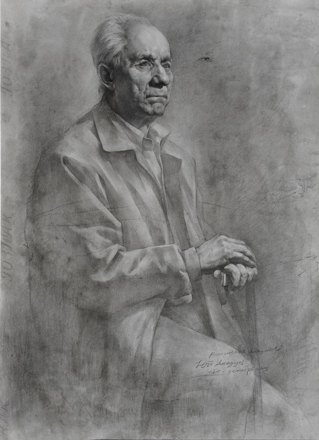 俄罗斯男士半身肖像写生 (素描) 82x58 2004 于安东.jpg